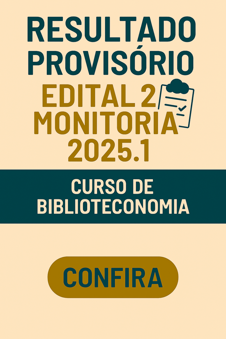 Re3sultado provisório - edital 2 de monitoria 2025.1